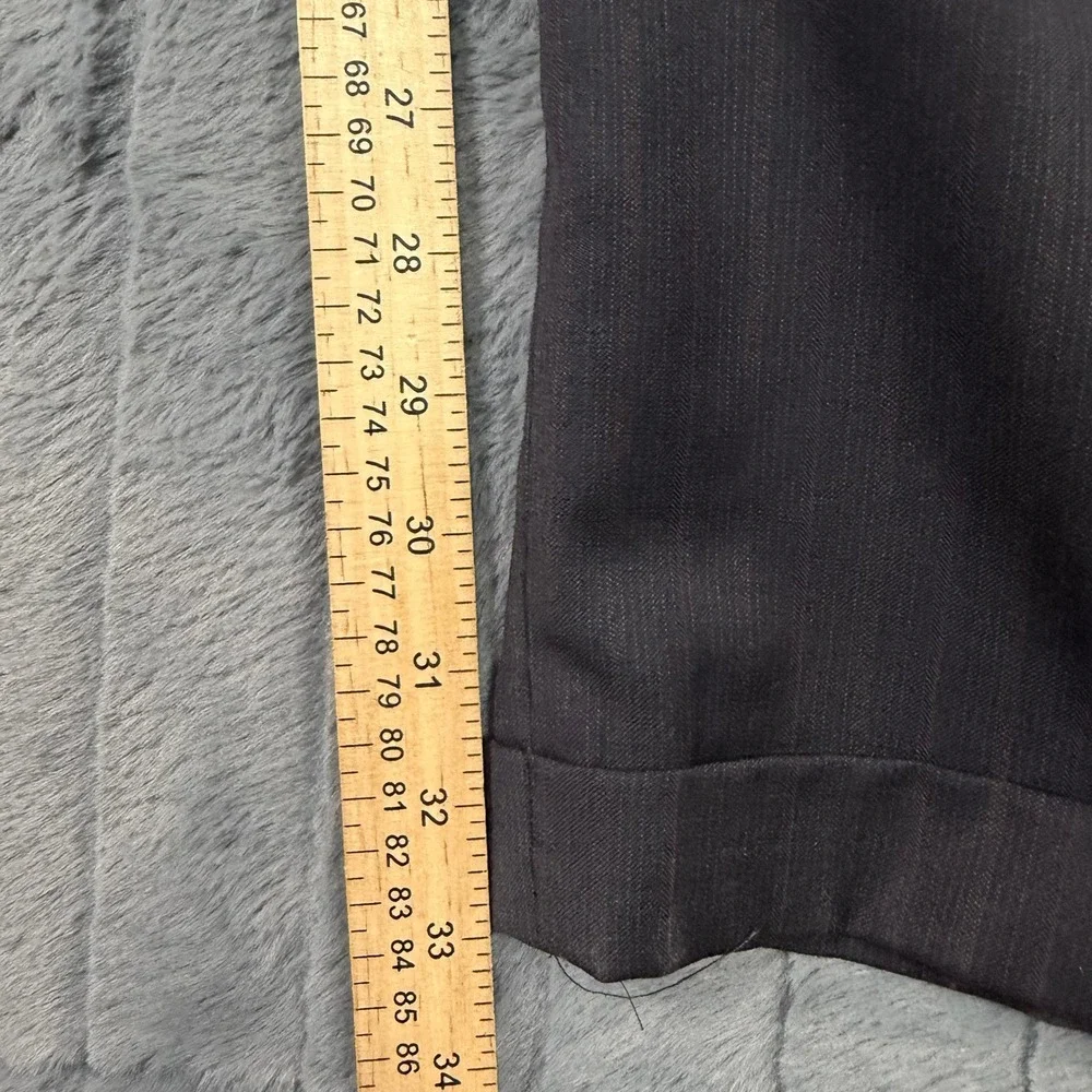 Steve Harvey Collection Mens 48L Suit Super 120s Wool Pinstripe 4 Button 42x30